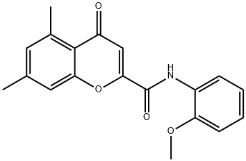 N-(2-methoxyphenyl)-5,7-dimethyl-4-oxochromene-2-carboxamide Structural