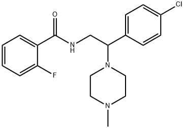 N-[2-(4-chlorophenyl)-2-(4-methylpiperazin-1-yl)ethyl]-2-fluorobenzamide Structural