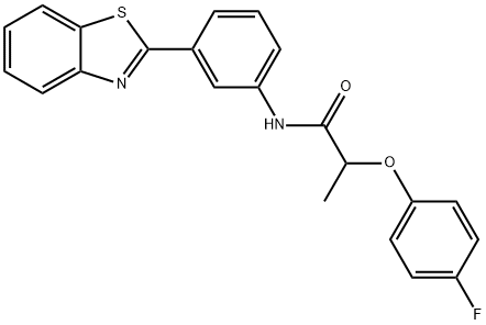 N-[3-(1,3-benzothiazol-2-yl)phenyl]-2-(4-fluorophenoxy)propanamide Structural