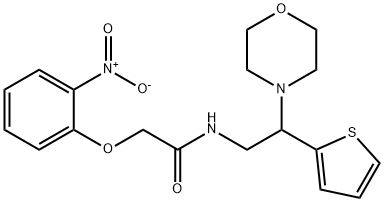 N-(2-morpholin-4-yl-2-thiophen-2-ylethyl)-2-(2-nitrophenoxy)acetamide Structural