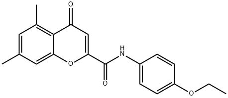 N-(4-ethoxyphenyl)-5,7-dimethyl-4-oxochromene-2-carboxamide Structural