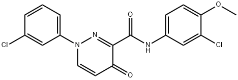 N-(3-chloro-4-methoxyphenyl)-1-(3-chlorophenyl)-4-oxopyridazine-3-carboxamide Structural
