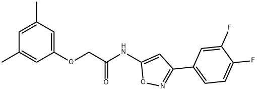 N-[3-(3,4-difluorophenyl)-1,2-oxazol-5-yl]-2-(3,5-dimethylphenoxy)acetamide Structural