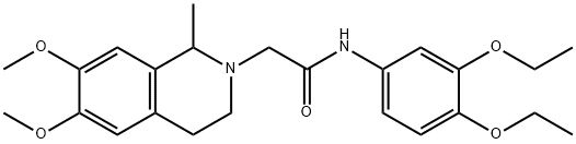 N-(3,4-diethoxyphenyl)-2-(6,7-dimethoxy-1-methyl-3,4-dihydro-1H-isoquinolin-2-yl)acetamide Structural