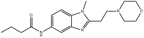 N-[1-methyl-2-(2-morpholin-4-ylethyl)benzimidazol-5-yl]butanamide Structural