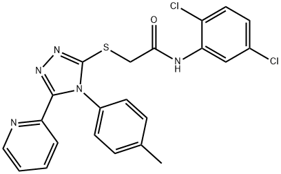 N-(2,5-dichlorophenyl)-2-[[4-(4-methylphenyl)-5-pyridin-2-yl-1,2,4-triazol-3-yl]sulfanyl]acetamide Structural