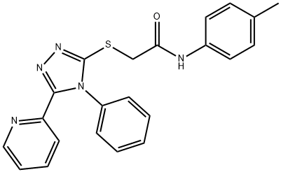 N-(4-methylphenyl)-2-[(4-phenyl-5-pyridin-2-yl-1,2,4-triazol-3-yl)sulfanyl]acetamide Structural
