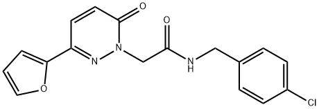 N-[(4-chlorophenyl)methyl]-2-[3-(furan-2-yl)-6-oxopyridazin-1-yl]acetamide Structural