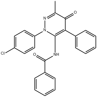 N-[2-(4-chlorophenyl)-6-methyl-5-oxo-4-phenylpyridazin-3-yl]benzamide Structural