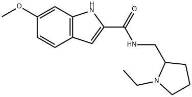 N-[(1-ethylpyrrolidin-2-yl)methyl]-6-methoxy-1H-indole-2-carboxamide Structural