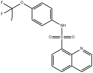 N-[4-(trifluoromethoxy)phenyl]quinoline-8-sulfonamide Structural