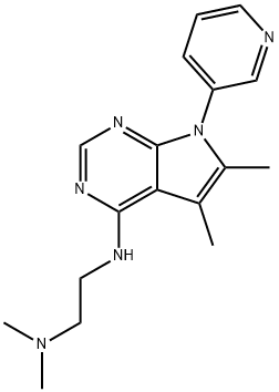 N-(5,6-dimethyl-7-pyridin-3-ylpyrrolo[2,3-d]pyrimidin-4-yl)-N',N'-dimethylethane-1,2-diamine Structural