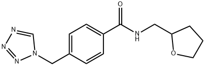 N-(oxolan-2-ylmethyl)-4-(tetrazol-1-ylmethyl)benzamide Structural