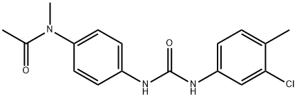 N-[4-[(3-chloro-4-methylphenyl)carbamoylamino]phenyl]-N-methylacetamide Structural