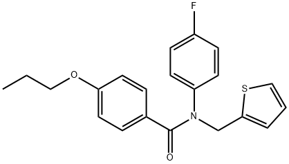 N-(4-fluorophenyl)-4-propoxy-N-(thiophen-2-ylmethyl)benzamide Structural