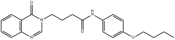 N-(4-butoxyphenyl)-4-(4-oxoquinazolin-3-yl)butanamide Structural