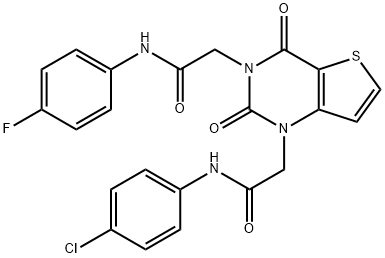N-(4-chlorophenyl)-2-[3-[2-(4-fluoroanilino)-2-oxoethyl]-2,4-dioxothieno[3,2-d]pyrimidin-1-yl]acetamide Structural