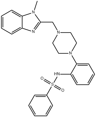 N-[2-[4-[(1-methylbenzimidazol-2-yl)methyl]piperazin-1-yl]phenyl]benzenesulfonamide Structural