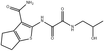 N'-(3-carbamoyl-5,6-dihydro-4H-cyclopenta[b]thiophen-2-yl)-N-(2-hydroxypropyl)oxamide Structural