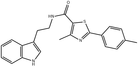 N-[2-(1H-indol-3-yl)ethyl]-4-methyl-2-(4-methylphenyl)-1,3-thiazole-5-carboxamide Structural