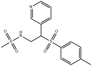 N-[2-(4-methylphenyl)sulfonyl-2-pyridin-3-ylethyl]methanesulfonamide Structural