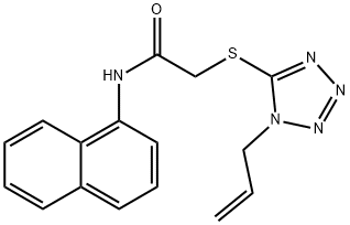 N-naphthalen-1-yl-2-(1-prop-2-enyltetrazol-5-yl)sulfanylacetamide Structural