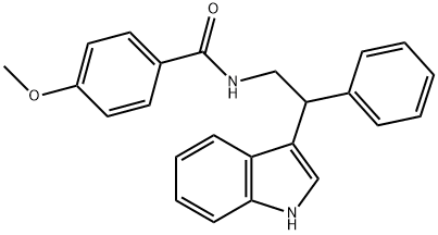 N-[2-(1H-indol-3-yl)-2-phenylethyl]-4-methoxybenzamide Structural