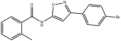 N-[3-(4-bromophenyl)-1,2-oxazol-5-yl]-2-methylbenzamide Structural