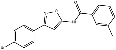 N-[3-(4-bromophenyl)-1,2-oxazol-5-yl]-3-methylbenzamide Structural