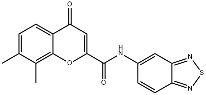 N-(2,1,3-benzothiadiazol-5-yl)-7,8-dimethyl-4-oxochromene-2-carboxamide Structural