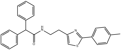 N-[2-[2-(4-methylphenyl)-1,3-thiazol-4-yl]ethyl]-2,2-diphenylacetamide Structural