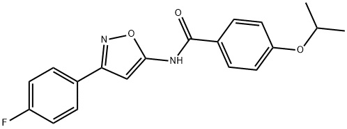 N-[3-(4-fluorophenyl)-1,2-oxazol-5-yl]-4-propan-2-yloxybenzamide Structural