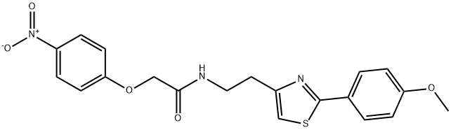 N-[2-[2-(4-methoxyphenyl)-1,3-thiazol-4-yl]ethyl]-2-(4-nitrophenoxy)acetamide Structural