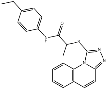 N-(4-ethylphenyl)-2-([1,2,4]triazolo[4,3-a]quinolin-1-ylsulfanyl)propanamide Structural