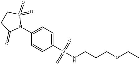 N-(3-ethoxypropyl)-4-(1,1,3-trioxo-1,2-thiazolidin-2-yl)benzenesulfonamide Structural
