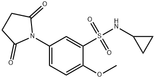 N-cyclopropyl-5-(2,5-dioxopyrrolidin-1-yl)-2-methoxybenzenesulfonamide Structural