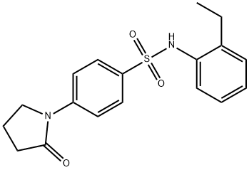 N-(2-ethylphenyl)-4-(2-oxopyrrolidin-1-yl)benzenesulfonamide Structural