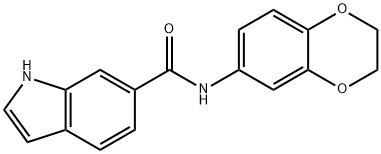 N-(2,3-dihydro-1,4-benzodioxin-6-yl)-1H-indole-6-carboxamide Structural