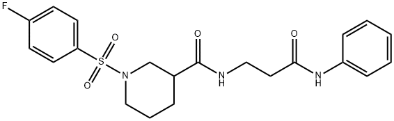 N-(3-anilino-3-oxopropyl)-1-(4-fluorophenyl)sulfonylpiperidine-3-carboxamide Structural