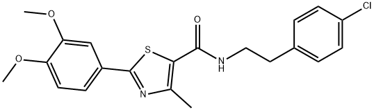 N-[2-(4-chlorophenyl)ethyl]-2-(3,4-dimethoxyphenyl)-4-methyl-1,3-thiazole-5-carboxamide Structural