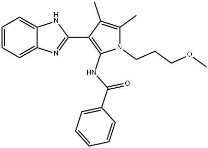 N-[3-(1H-benzimidazol-2-yl)-1-(3-methoxypropyl)-4,5-dimethylpyrrol-2-yl]benzamide Structural