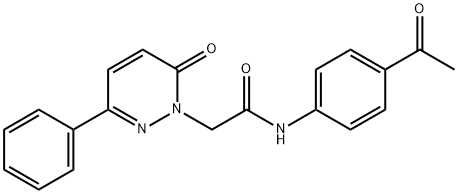 N-(4-acetylphenyl)-2-(6-oxo-3-phenylpyridazin-1-yl)acetamide Structural