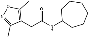 N-cycloheptyl-2-(3,5-dimethyl-1,2-oxazol-4-yl)acetamide Structural