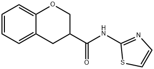 N-(1,3-thiazol-2-yl)-3,4-dihydro-2H-chromene-3-carboxamide Structural