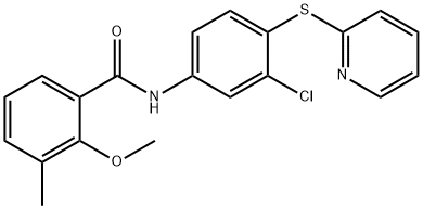 N-(3-chloro-4-pyridin-2-ylsulfanylphenyl)-2-methoxy-3-methylbenzamide Structural