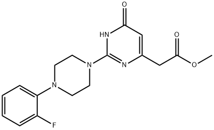 methyl 2-[2-[4-(2-fluorophenyl)piperazin-1-yl]-4-oxo-1H-pyrimidin-6-yl]acetate Structural