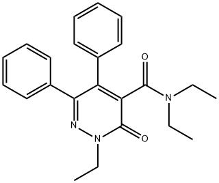 N,N,2-triethyl-3-oxo-5,6-diphenylpyridazine-4-carboxamide Structural
