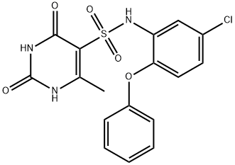 N-(5-chloro-2-phenoxyphenyl)-6-methyl-2,4-dioxo-1H-pyrimidine-5-sulfonamide Structural