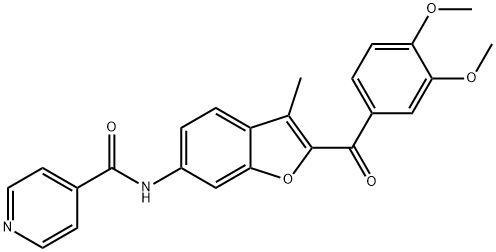 N-[2-(3,4-dimethoxybenzoyl)-3-methyl-1-benzofuran-6-yl]pyridine-4-carboxamide Structural