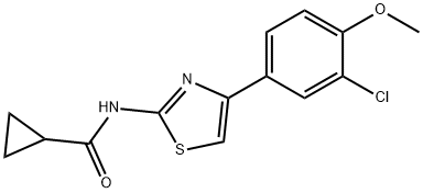N-[4-(3-chloro-4-methoxyphenyl)-1,3-thiazol-2-yl]cyclopropanecarboxamide Structural